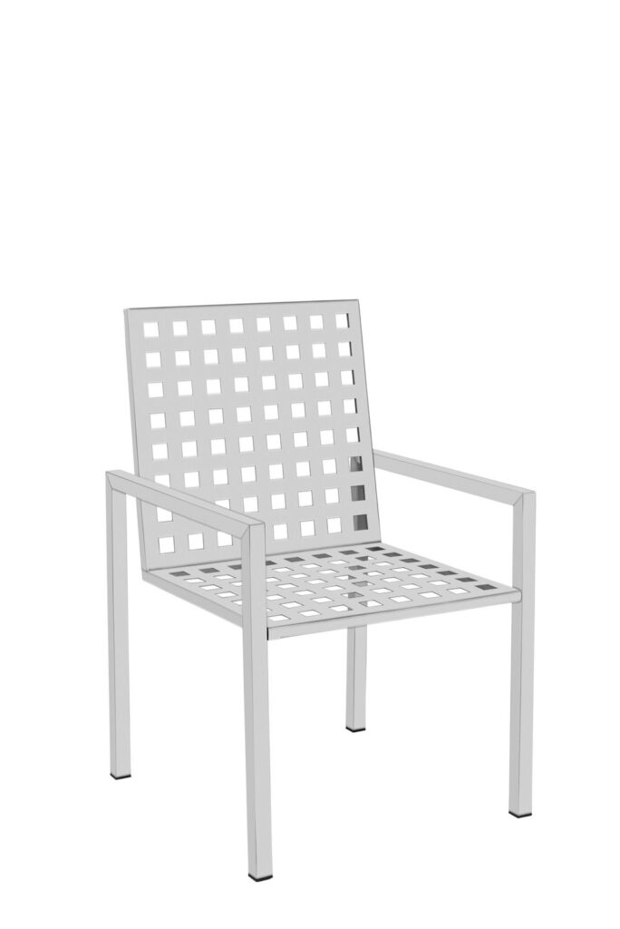 Outdoor Stuhl aus Edelstahl - naturstein-tische.de